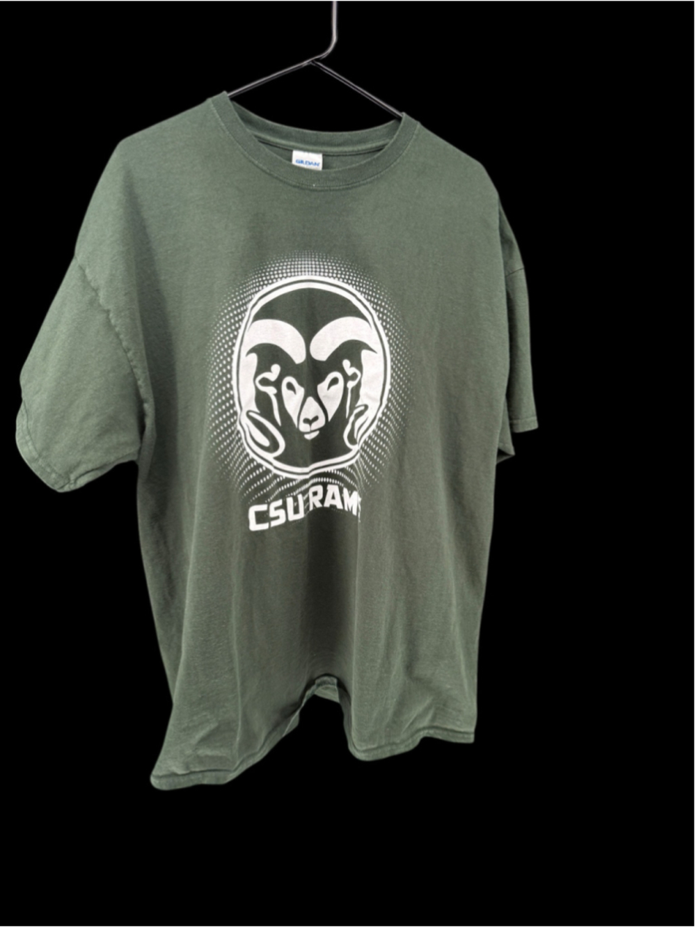 Men's Gildan CSU Rams Graphic T-Shirt Green White Size XXL